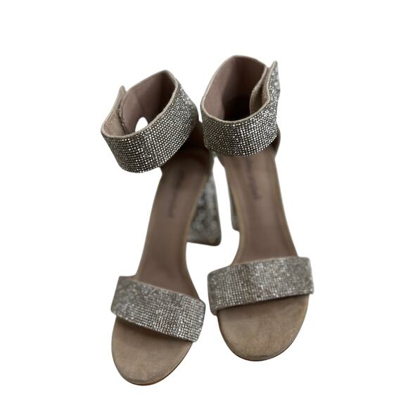 Jeffrey Campbell Shoes - Jeffrey Campbell Kassidy Heels Sparkle Crystals Silver Party Glam NYE Sz 6